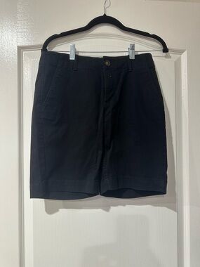 LOFT Monroe Bermuda Flat Front Casual Shorts - Black